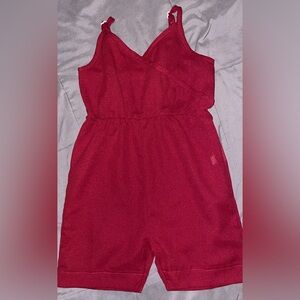 SHEIN Burgundy Sleeveless Jumpsuit